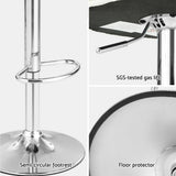 NNEDSZ Artiss 4x Bar Stools Adjustable Leather Padded White