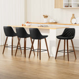 NNEDSZ Artiss 4x Bar Stools PU Seat Wooden