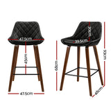 NNEDSZ Artiss 4x Bar Stools PU Seat Wooden