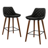 NNEDSZ Artiss 4x Bar Stools PU Seat Wooden