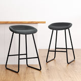 NNEDSZ 2x Bar Stools Kitchen Dining Chairs Counter Stool PU Leather Metal