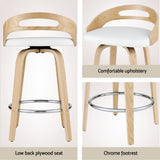NNEDSZ Artiss 4x Bar Stools Swivel Dining Chairs Low Back Counter Seat PU Cushion