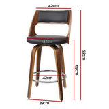 NNEDSZ Artiss 4x Bar Stools Swivel Leather Chair 65cm