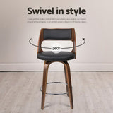 NNEDSZ Artiss 4x Bar Stools Swivel Leather Chair 65cm