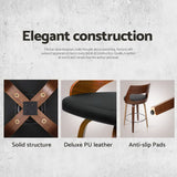NNEDSZ Artiss 4x Bar Stools Swivel Leather Chair 65cm