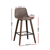 NNEDSZ Artiss 4x Bar Stools Vintage Leather Wooden