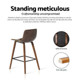 NNEDSZ Artiss 4x Bar Stools Vintage Leather Wooden