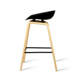 NNEDSZ 4x Artiss Bar Stools Kitchen Counter Stool Dining Chairs Wooden Black
