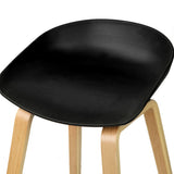 NNEDSZ 4x Artiss Bar Stools Kitchen Counter Stool Dining Chairs Wooden Black