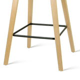 NNEDSZ 4x Artiss Bar Stools Kitchen Counter Stool Dining Chairs Wooden Black