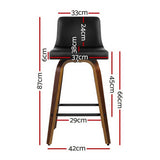 NNEDSZ Artiss 4x Bar Stools Swivel Leather Padded Wooden
