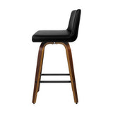 NNEDSZ Artiss 4x Bar Stools Swivel Leather Padded Wooden