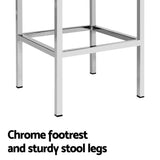 NNEDSZ Artiss 4x Bar Stools Leather Padded Metal White