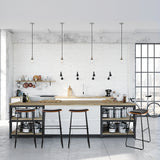 NNEDSZ 4x Bar Stools Leather Padded Metal