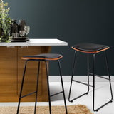 NNEDSZ 4x Bar Stools Leather Padded Metal