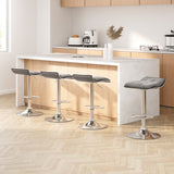 NNEDSZ Artiss 4x Bar Stools Linen Padded Gas Lift