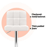 NNEDSZ Artiss 4x Bar Stools Leather Gas Lift White