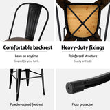 NNEDSZ 4x Artiss Metal Bar Stools Wooden Seat Retro Counter Stool