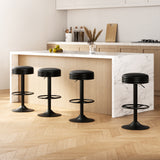 NNEDSZ Artiss 4x Bar Stools Leather Padded Gas Lift Black