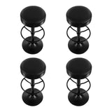 NNEDSZ Artiss 4x Bar Stools Leather Padded Gas Lift Black