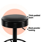 NNEDSZ Artiss 4x Bar Stools Leather Padded Gas Lift Black