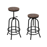 NNEDSZ Artiss 4x Bar Stools Kitchen Dining Chairs Adjustable Wooden Vintage Stool