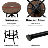 NNEDSZ Artiss 4x Bar Stools Kitchen Dining Chairs Adjustable Wooden Vintage Stool