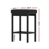 NNEDSZ 2x Artiss Metal Bar Stools PU Seat Dining Counter Chairs