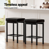 NNEDSZ 2x Artiss Metal Bar Stools PU Seat Dining Counter Chairs