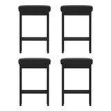 NNEDSZ A Set of 4 Artiss Metal Bar Stools PU Seat Dining Counter Chairs