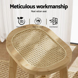 NNEDSZ Artiss 4x Bar Stools Bamboo Rattan Stool Counter Chair Kitchen Barstools