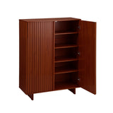 Artiss Shoe Cabinet 5 Tier Storage Organiser w/ Adjustable Shelves Bamboo