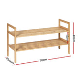 NNEDSZ Artiss Shoe Rack Cabinet Bamboo Storage Organiser Pine