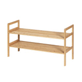 NNEDSZ Artiss Shoe Rack Cabinet Bamboo Storage Organiser Pine