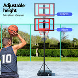 NNEDSZ 2.6M Basketball Hoop Stand System Portable Kid