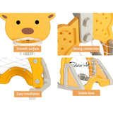 NNEDSZ Kids Basketball Hoop Stand Adjustable 5-in-1 Sports Center Toys Set Yellow