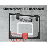 NNEDSZ 23" Mini Basketball Hoop Backboard Door Wall Mounted Sports Kids Black