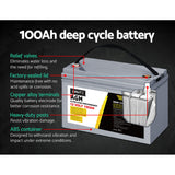 NNEDSZ Deep Cycle Battery 12V 100Ah x2 Box Portable Solar Caravan Camping