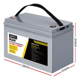 NNEDSZ Deep Cycle Battery 12V 120Ah x2 Box Portable Solar Caravan Camping