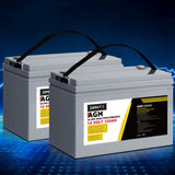 NNEDSZ Deep Cycle Battery 12V 120Ah x2 Box Portable Solar Caravan Camping