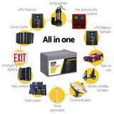 NNEDSZ Battery 12V 15Ah Deep Cycle Box Portable Solar Caravan Camping