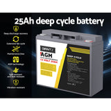 NNEDSZ Deep Cycle Battery 12V 25Ah Box Portable Solar Caravan Camping