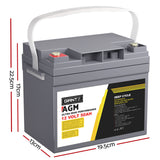 NNEDSZ Deep Cycle Battery 12V 50Ah Box Portable Solar Caravan Camping
