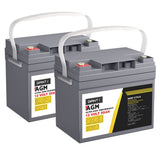 NNEDSZ Deep Cycle Battery 12V 50Ah x2 Box Portable Solar Caravan Camping