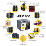 NNEDSZ Battery 12V 60Ah Deep Cycle Box Portable Solar Caravan Camping