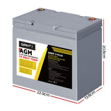NNEDSZ Deep Cycle Battery 12V 75Ah x2 Box Portable Solar Caravan Camping