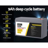 NNEDSZ Deep Cycle Battery 12V 9Ah Box Portable Solar Caravan Camping