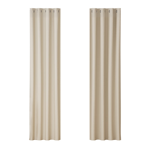 NNEDSZ 2X Blockout Curtains Eyelet 140x230cm Beige