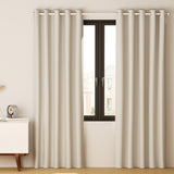 NNEDSZ 2X Blockout Curtains Eyelet 140x230cm Beige