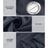 NNEDSZ 2X Blockout Curtains Eyelet 140x230cm Charcoal